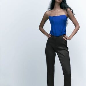 zara royal blue corset